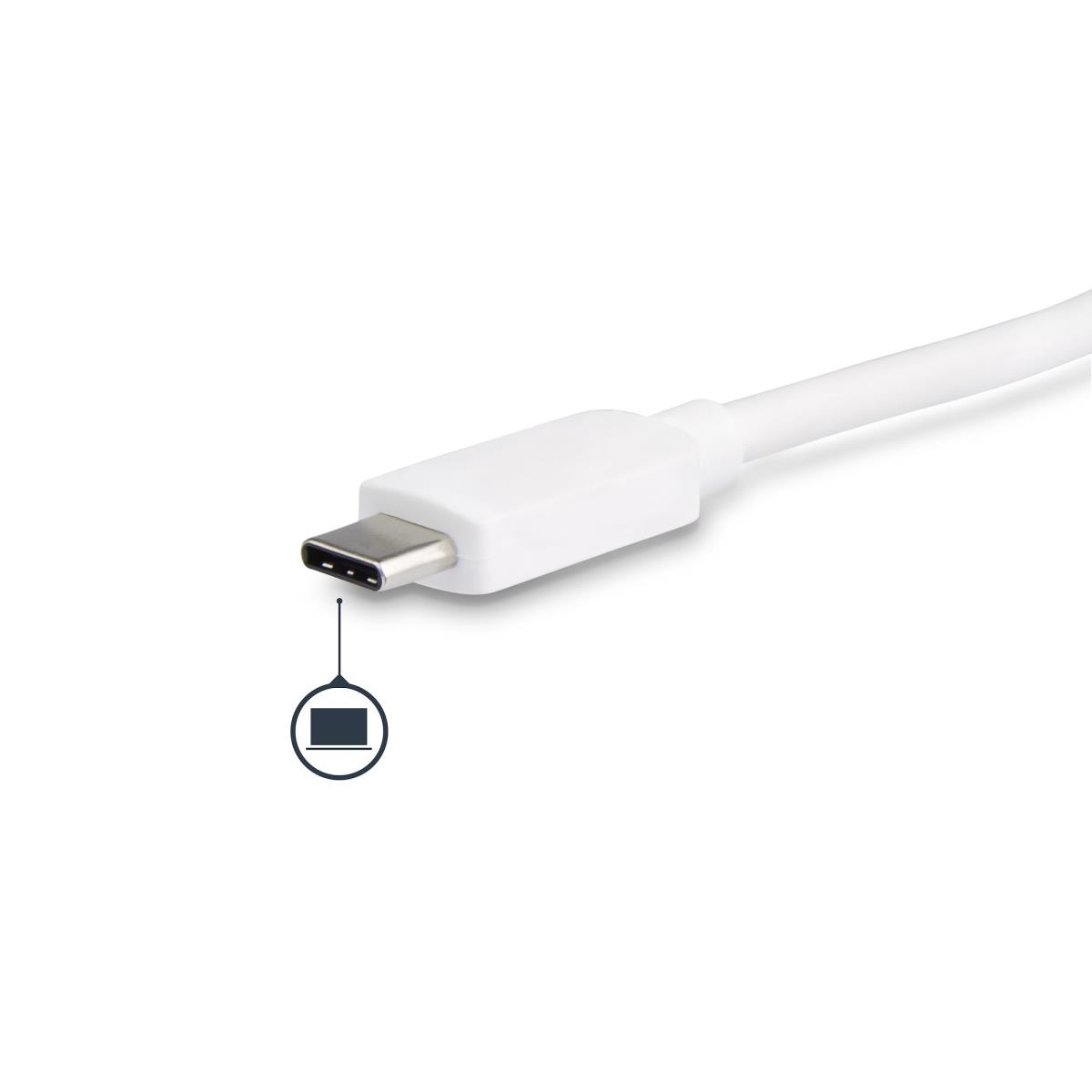 STARTECH.COM USB-c Multiport Adapter - With Power Delivery DVI Gbe - USB 3