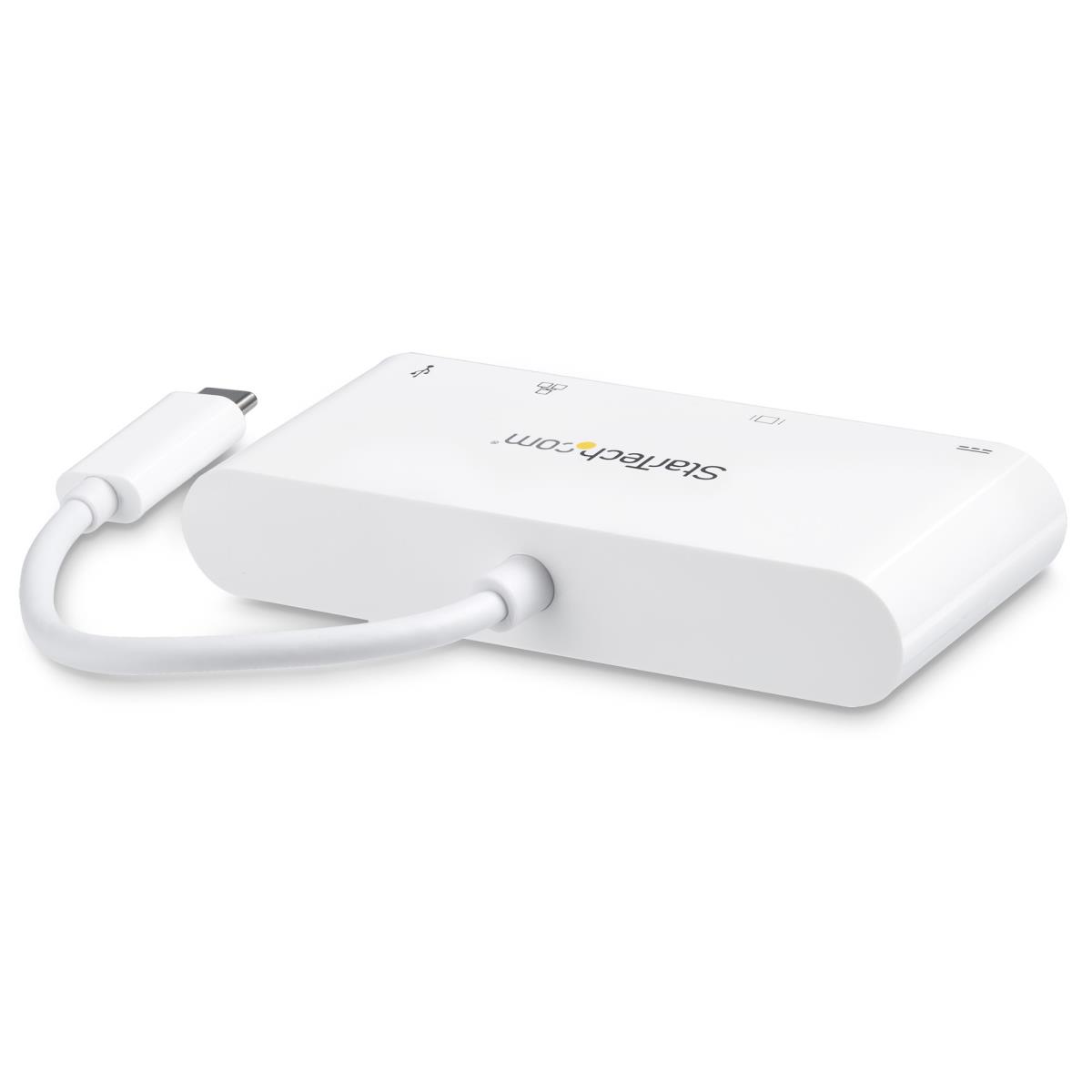 STARTECH.COM USB-c Multiport Adapter - With Power Delivery DVI Gbe - USB 3