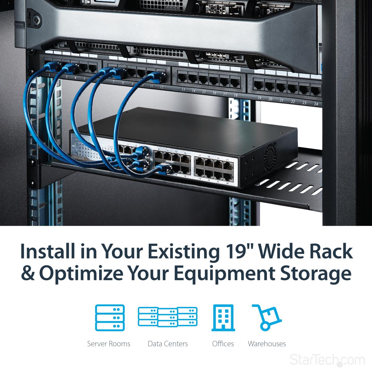 STARTECH.COM 1u Vented Rack Shelf - 10 In 254 Mm Deep 1u Shelf - Vented
