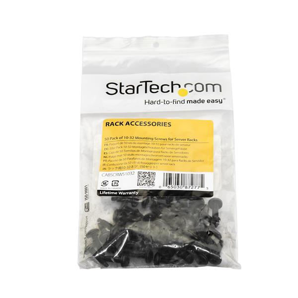 STARTECH.COM Screws - Rack Screws - Network Rack Screws 10-32 50 Pack