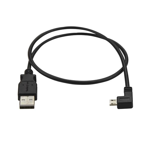 STARTECH.COM Left Angle Micro USB Charge & Sync Cable - 24 Awg 0.5m