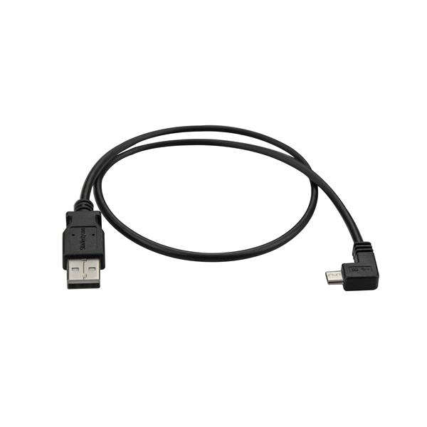 STARTECH.COM Right Angle Micro USB Charge & Sync Cable - 24 Awg 0.5m
