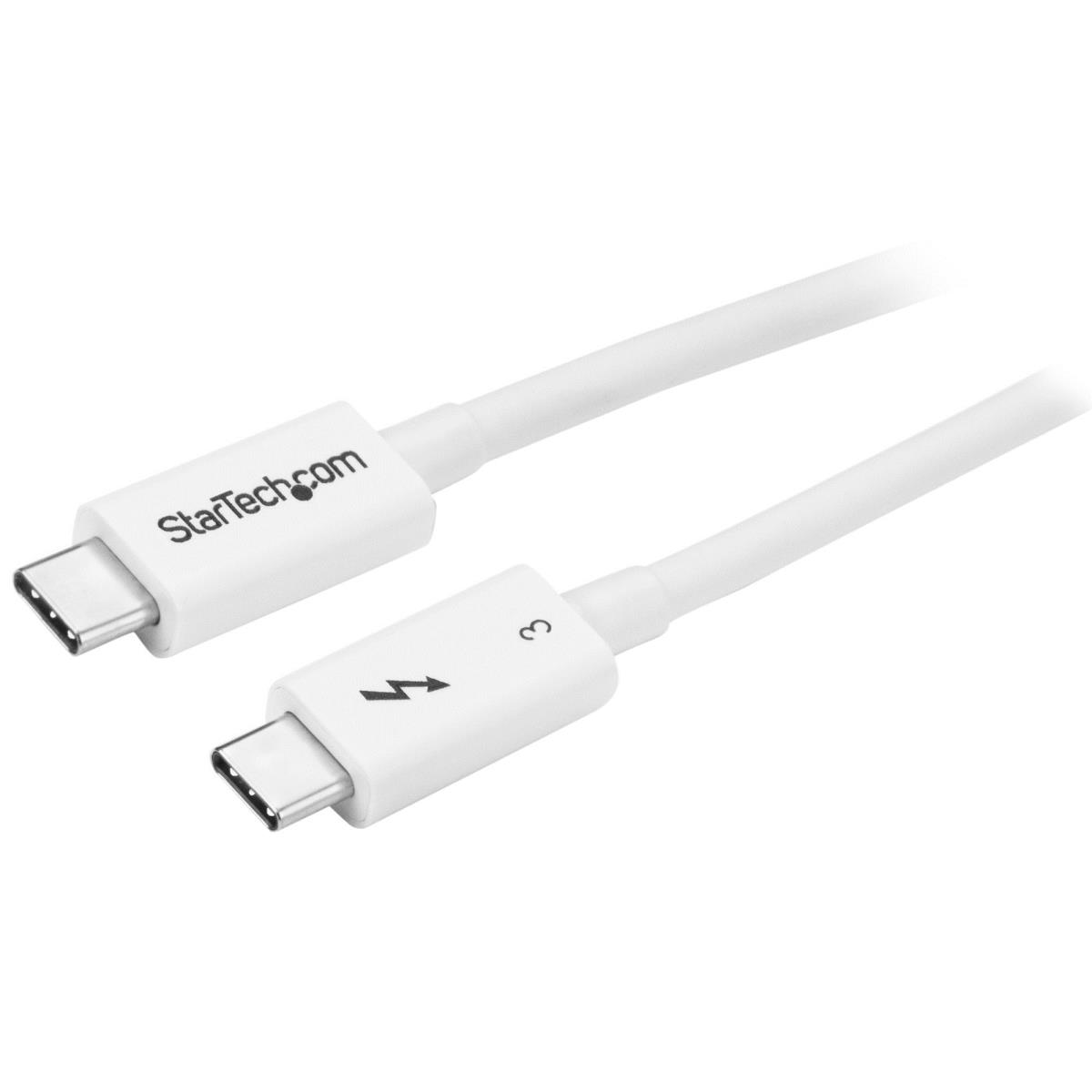 STARTECH.COM Thunderbolt 3 USB-c Cable 50cm 40gbps - White
