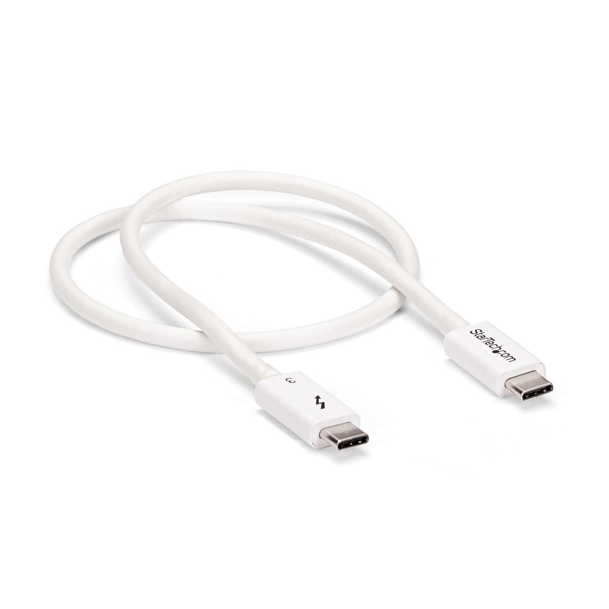 STARTECH.COM Thunderbolt 3 USB-c Cable 50cm 40gbps - White