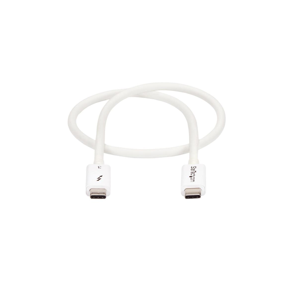 STARTECH.COM Thunderbolt 3 USB-c Cable 50cm 40gbps - White