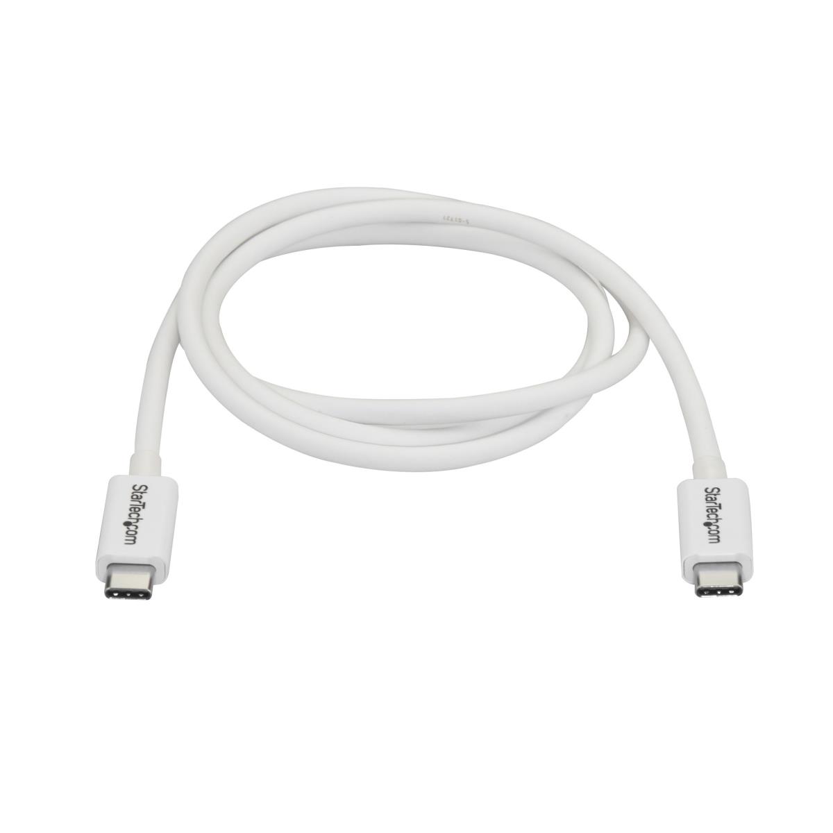 STARTECH.COM Thunderbolt 3 USB C Cable 20gbps - White 1m