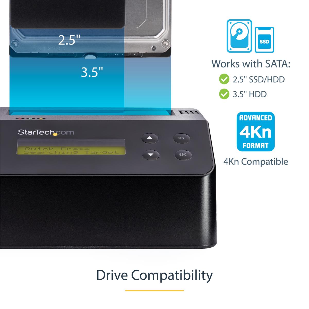 STARTECH.COM Docking Station - Hard Drive Eraser Standalone W/ 4kn Support