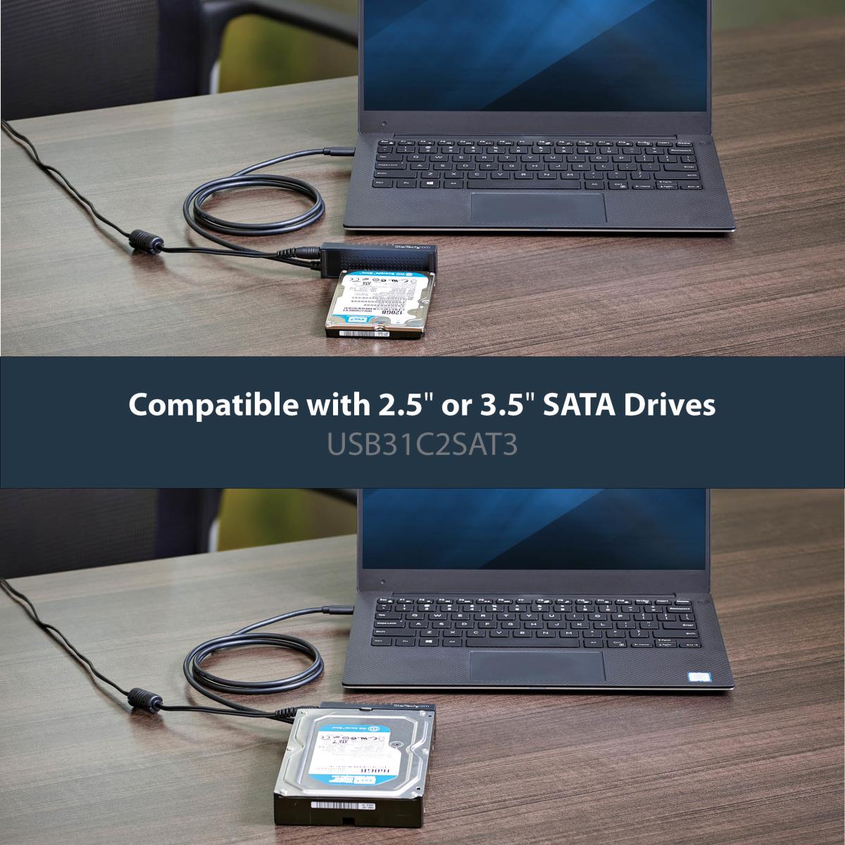 STARTECH.COM USB C To SATA Adapter Cable For 2.5/3.5in SSD/HDDs-USB 3.1gen 2