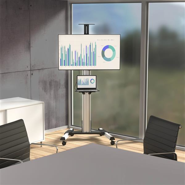 STARTECH.COM Tv Cart - Mobile Tv Stand With Height Adjustment - For 32 -70  Tvs