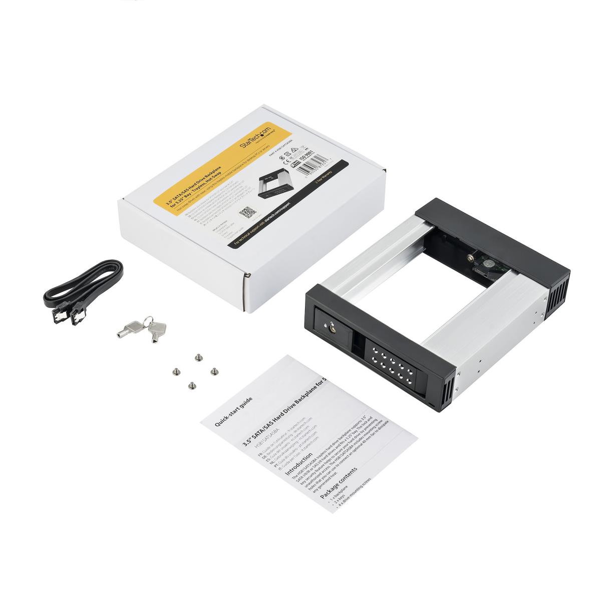 STARTECH.COM Hard Drive Hot Swap Bay 5.25in To 3.5in - For 3.5in Sata/SAS - Trayless