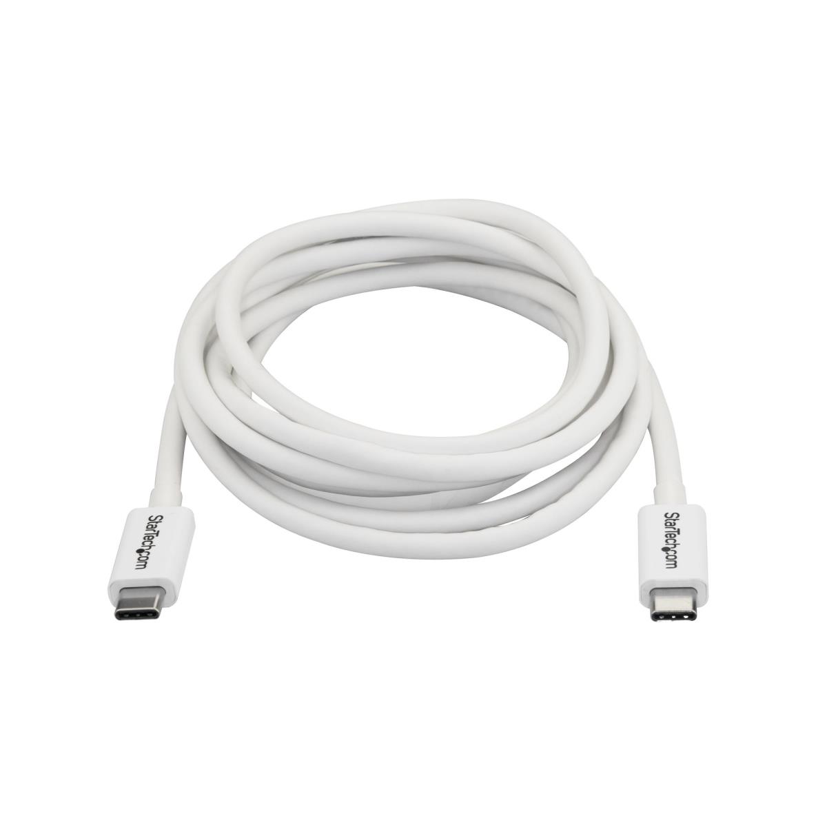 STARTECH.COM Thunderbolt 3 USB C Cable 20gbps 2m White