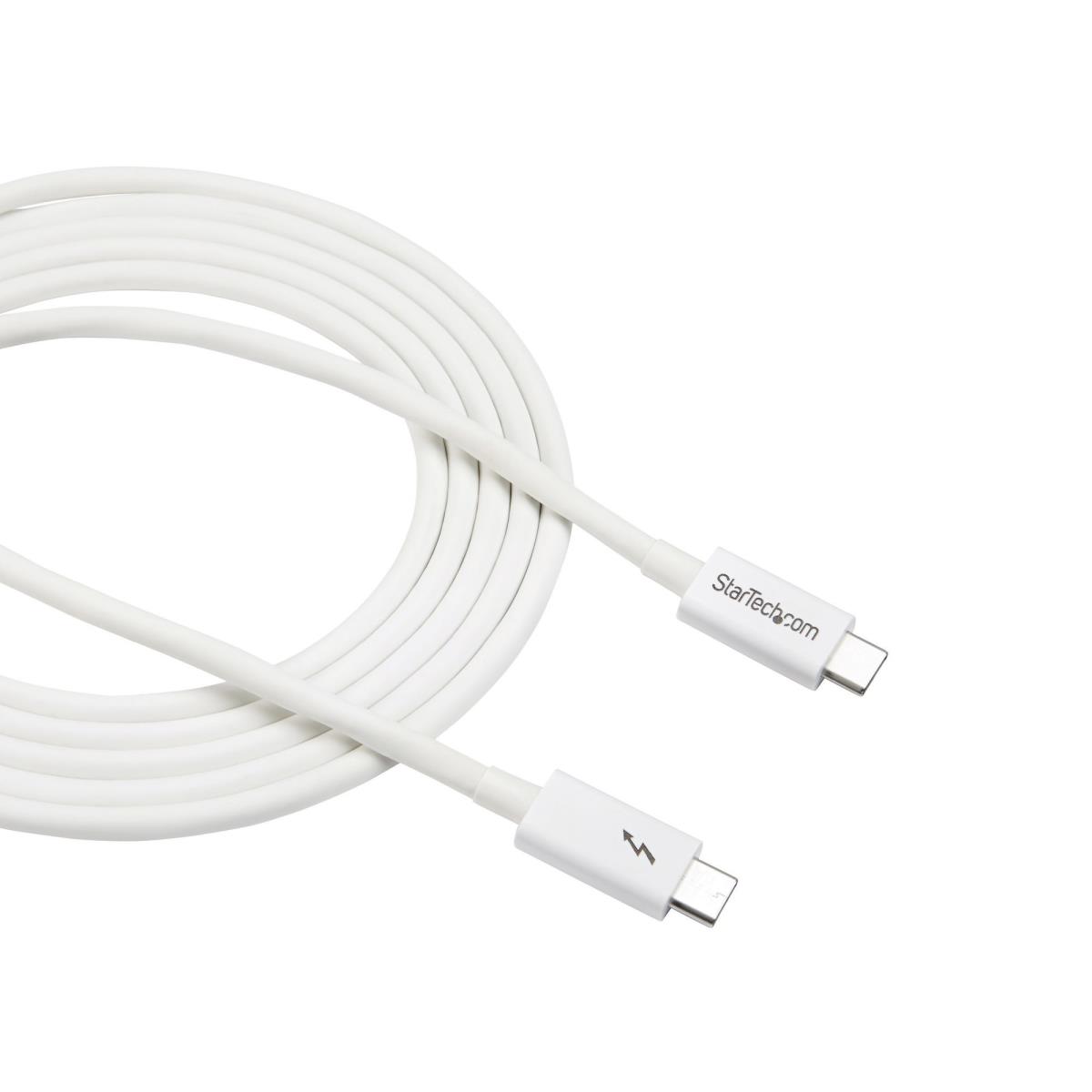 STARTECH.COM Thunderbolt 3 USB C Cable 20gbps 2m White