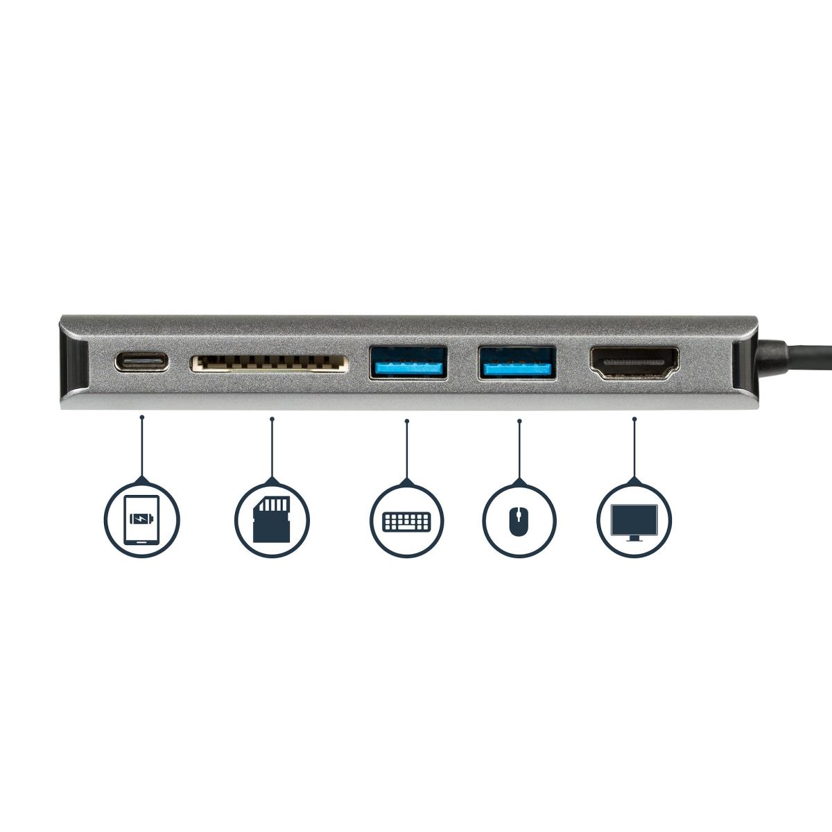 STARTECH.COM USB-c Multiport Adapter With Sd Pd - 4k Hdmi - Gbe - 2x USB-a