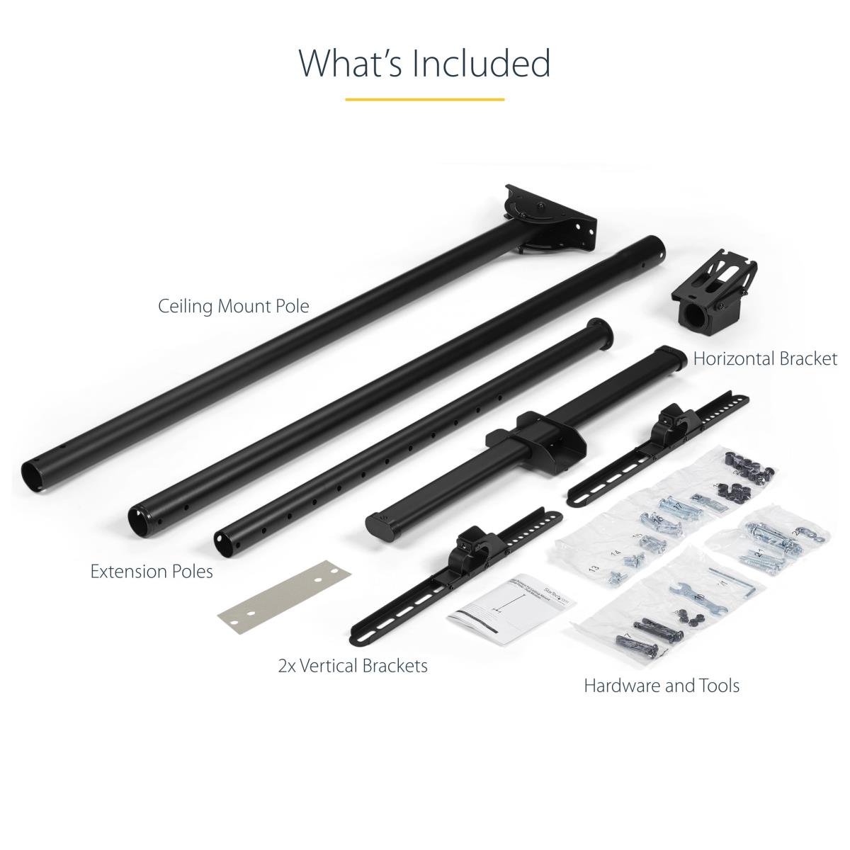 STARTECH.COM High Ceiling Tv Mount-32-70in 8.2 To 9.8ft Long Pole