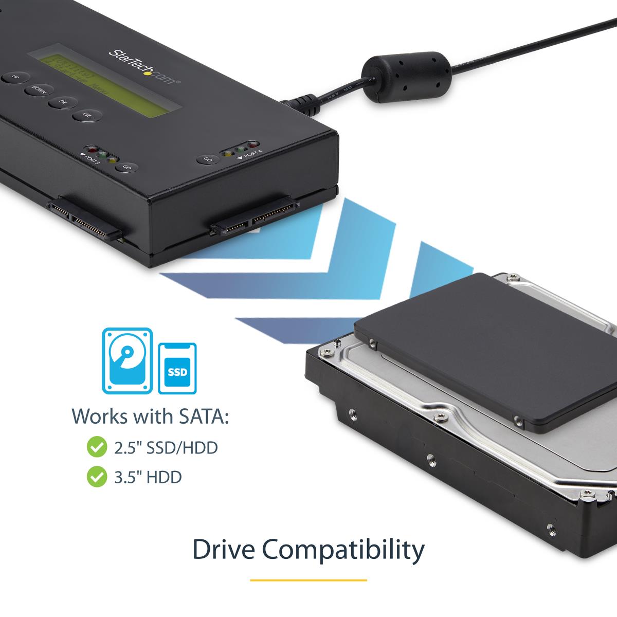 STARTECH.COM Hard Drive Eraser For 63.5 Or 88.9 Mm. SATA Drives - 4-bay