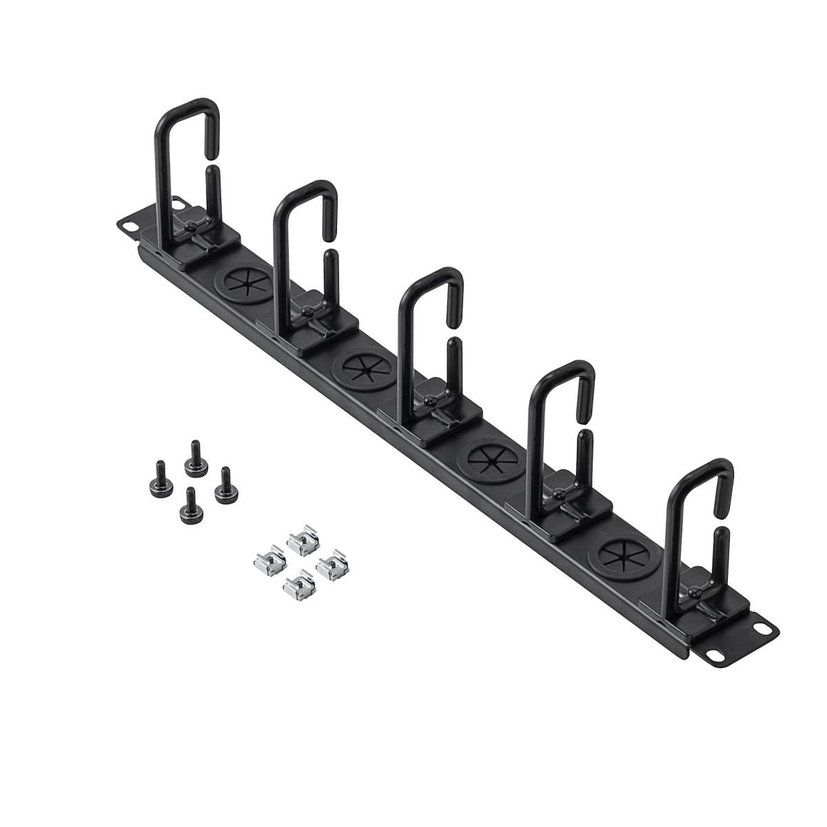 STARTECH.COM Cable Manager - Cable Organizer D-ring Hooks - Holes - 1u