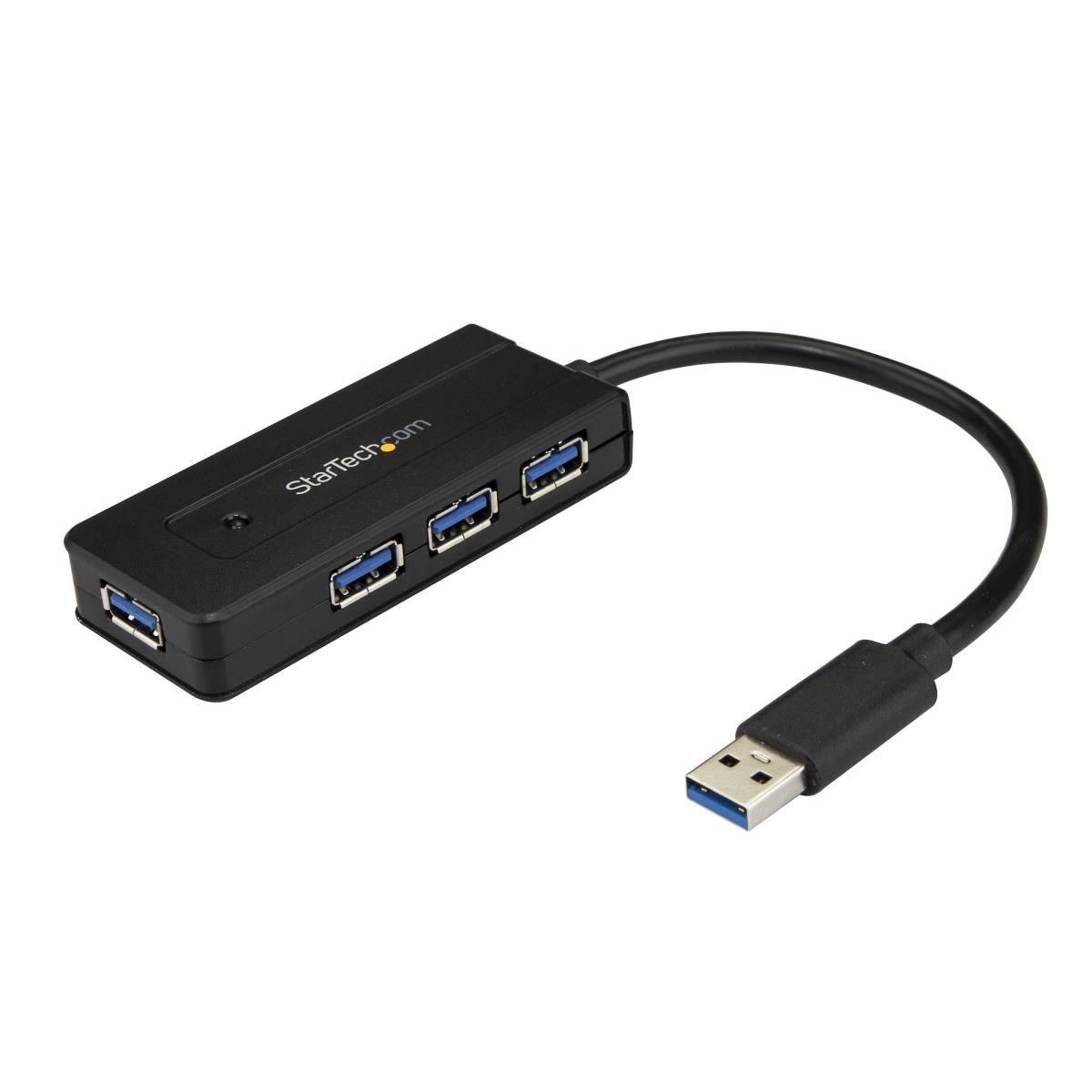 STARTECH.COM Mini Hub 4-port USB 3.0 With Charge Port - Includes Power Adapter