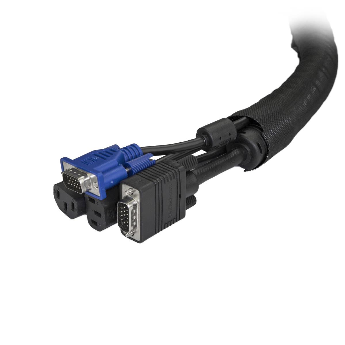 STARTECH.COM Cable Management Sleeve - Trimmable Fabric Cable Organizer 2m