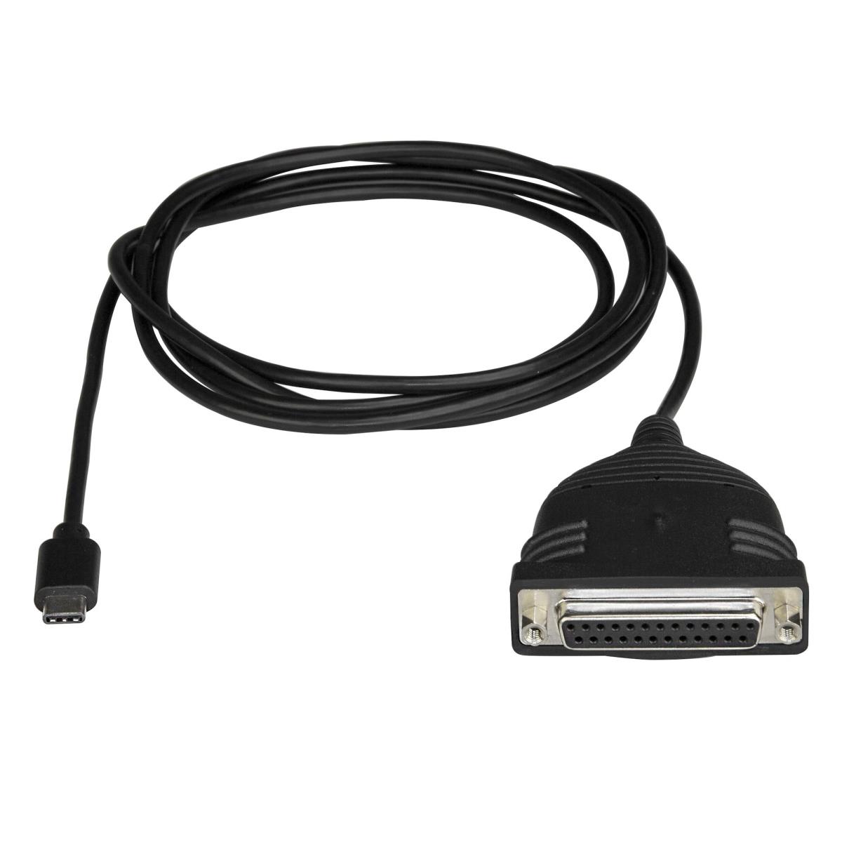 STARTECH.COM USB C To Parallel Printer Cable USB To Db25 Printer Cable