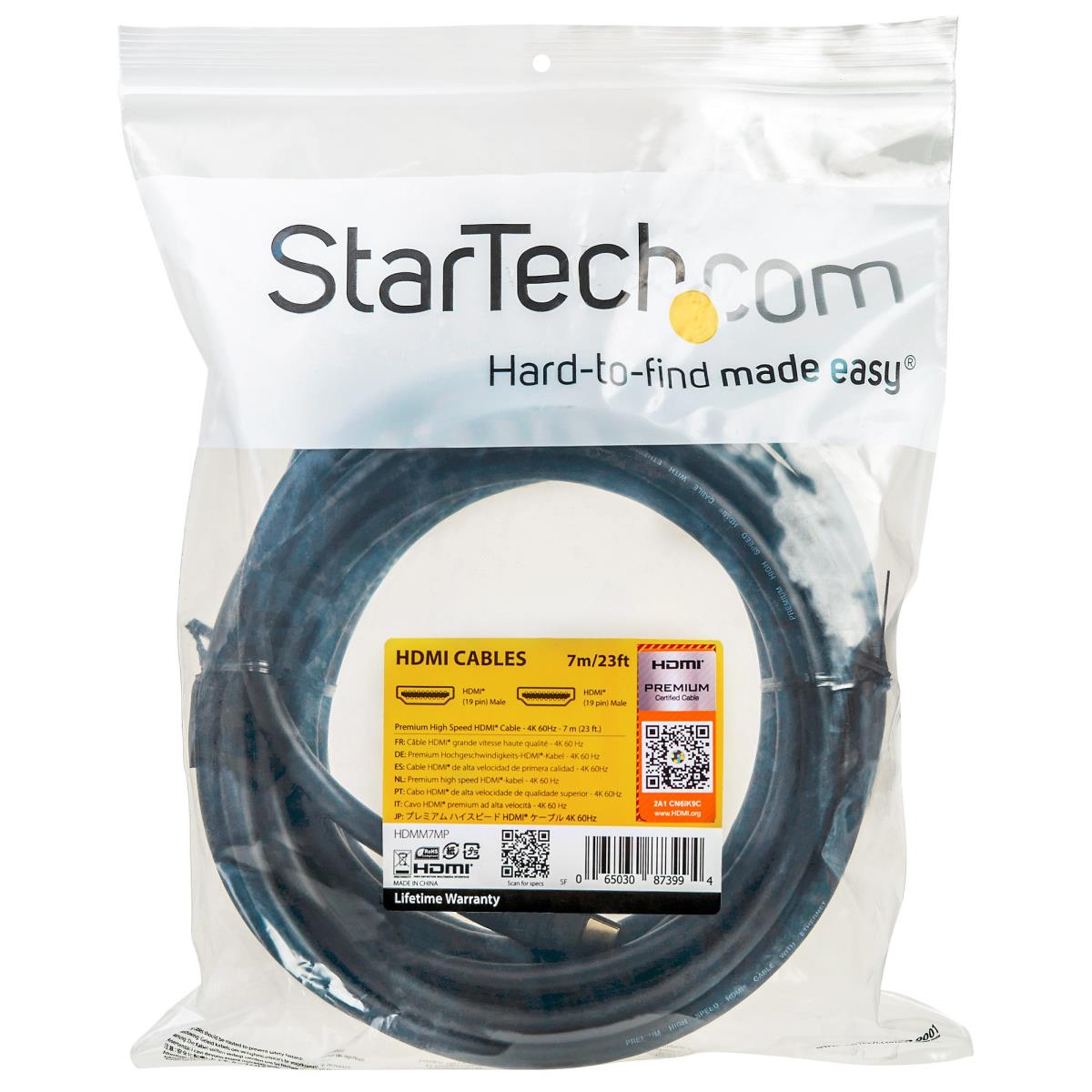 STARTECH.COM Premium High Speed Hdmi Cable With Ethernet - 4k 60hz - 7m
