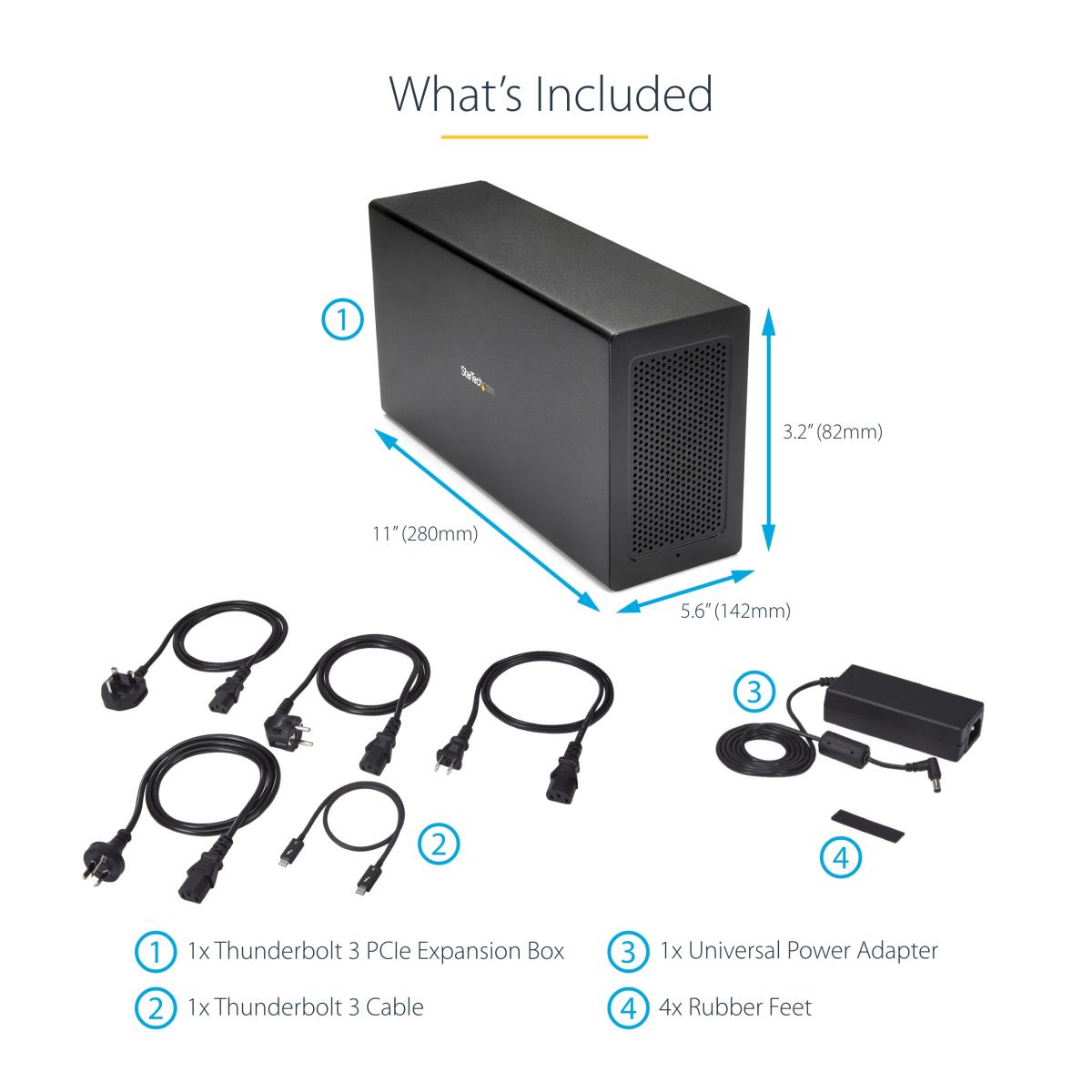 STARTECH.COM Thunderbolt 3 To Pci-e Enclosure With DisplayPort - Pci-e X16