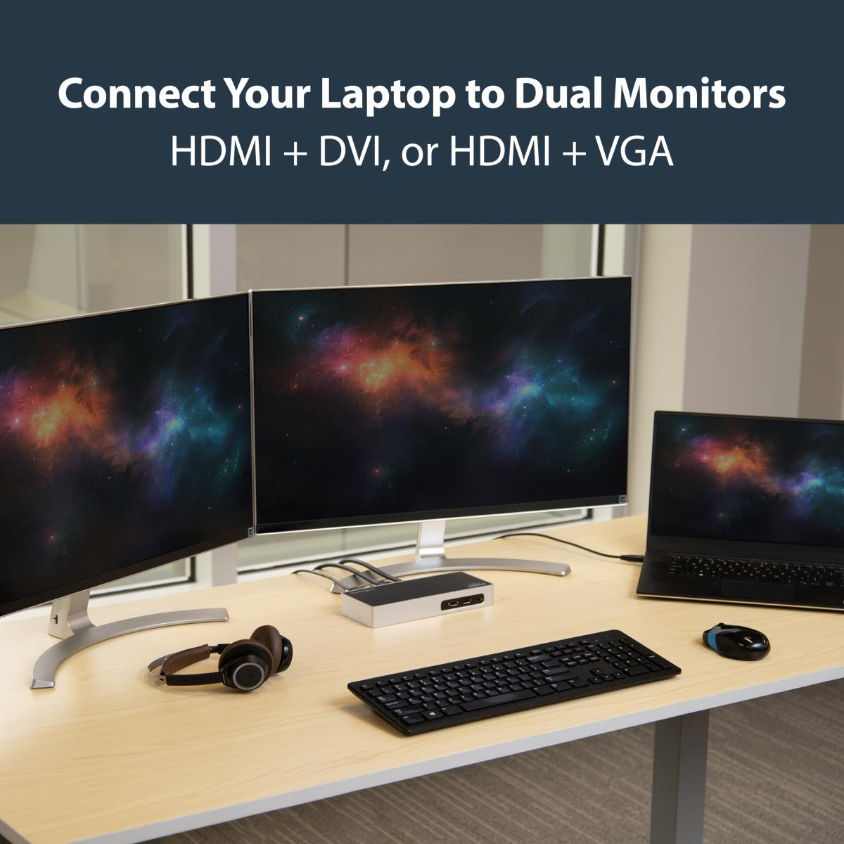 STARTECH.COM Docking Station - Dual Monitor Hdmi And DVI / Vga - USB 3.0