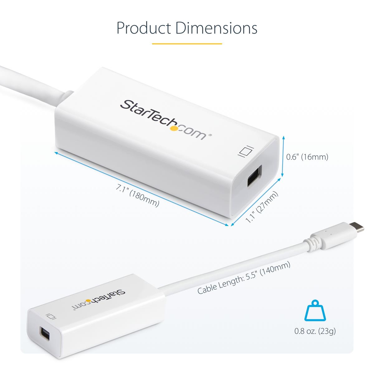 STARTECH.COM USB C To Mdp Adapter - USB Type Cabl To Mini DisplayPort - 4k 60hz