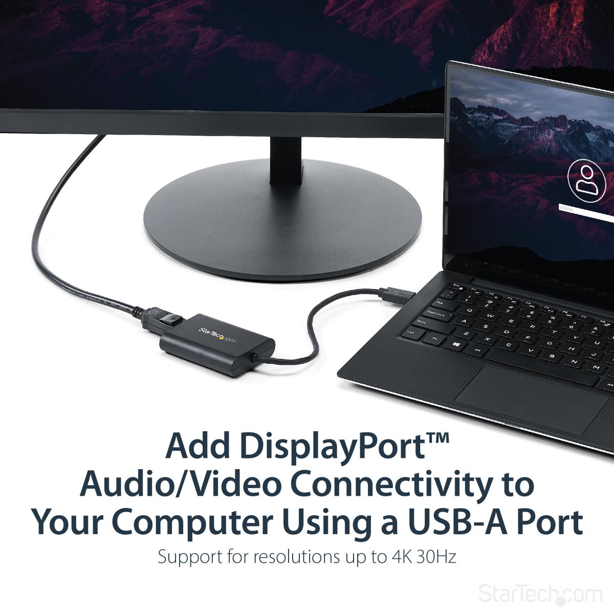 STARTECH.COM USB To DisplayPort Adapter - USB 3.0 - 4k 30hz