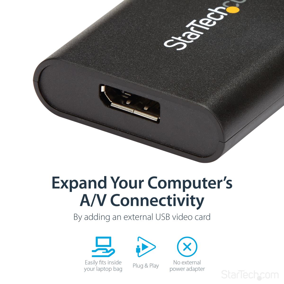 STARTECH.COM USB To DisplayPort Adapter - USB 3.0 - 4k 30hz