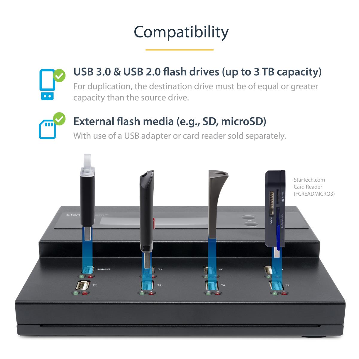 STARTECH.COM Standalone USB Duplicator 1:7 / Eraser -flash Drives