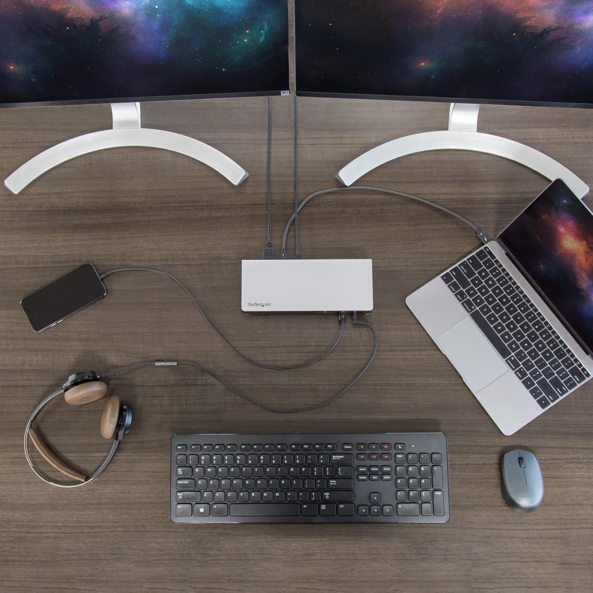 STARTECH.COM Dock - Thunderbolt 3 Dual 4k 60hz Monitor With 6x USB 3.0 Ports