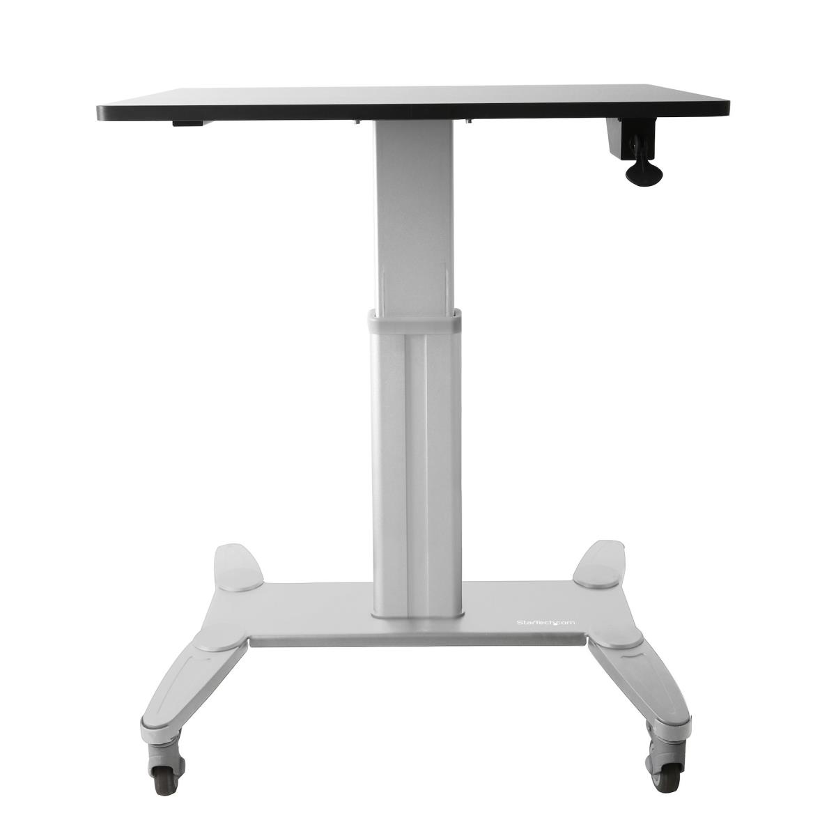 STARTECH.COM SIT STAND MOBILE WORKSTATION - ROLLING DESK - ONE-TOUCH HEIGHT