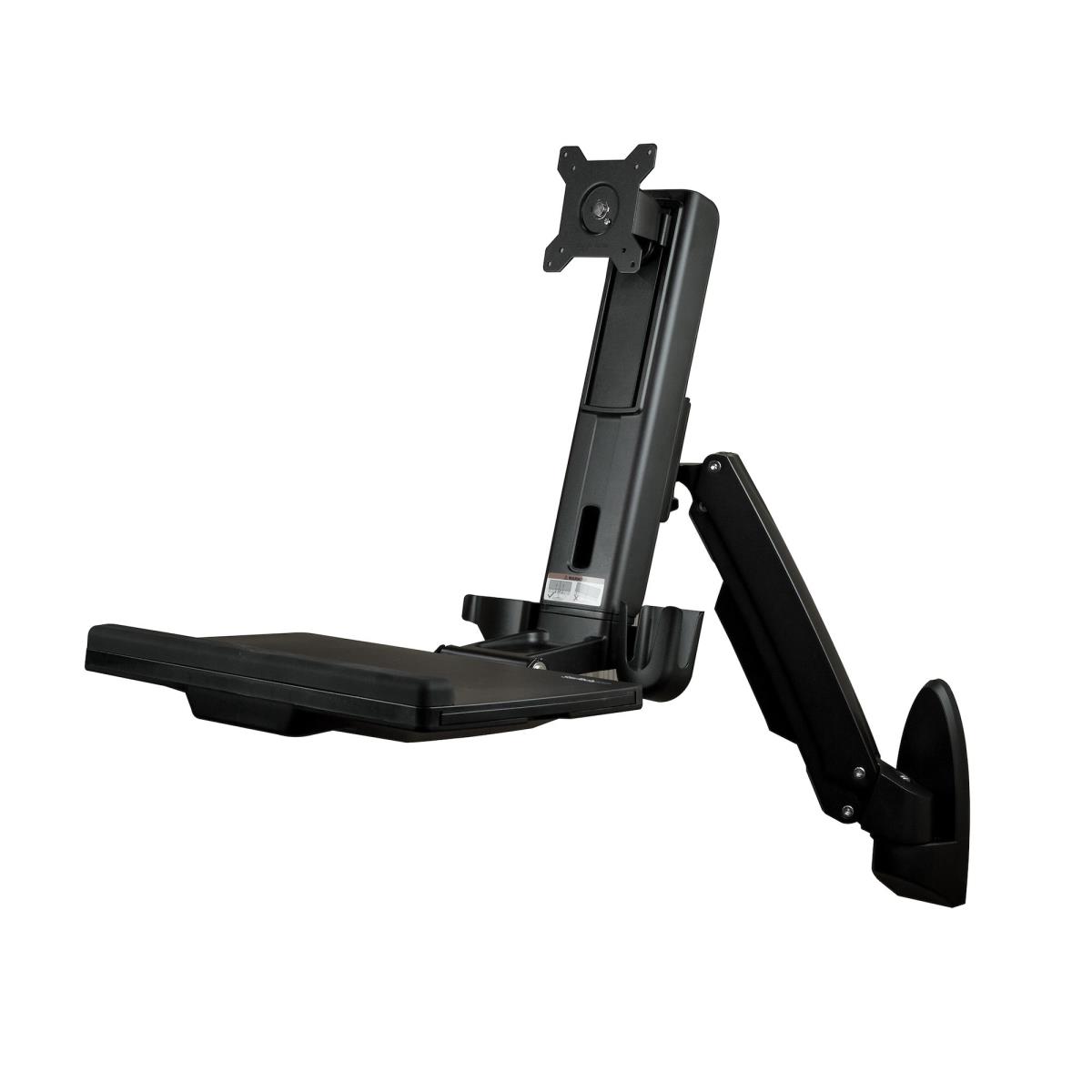 STARTECH.COM Monitor Mount - Wall Mounted Sit Stand Desk For One Monitor Up To 24in - Adjustable