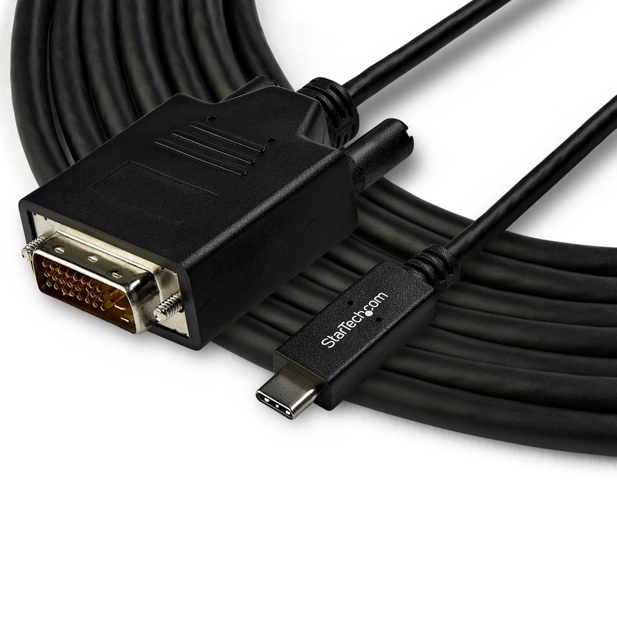 STARTECH.COM USB-c To DVI Cable - 1920 X 1200 - Black 3m