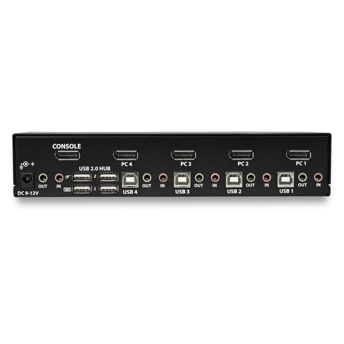 STARTECH.COM KVM Switch - DisplayPort 4-port - 4k 60hz