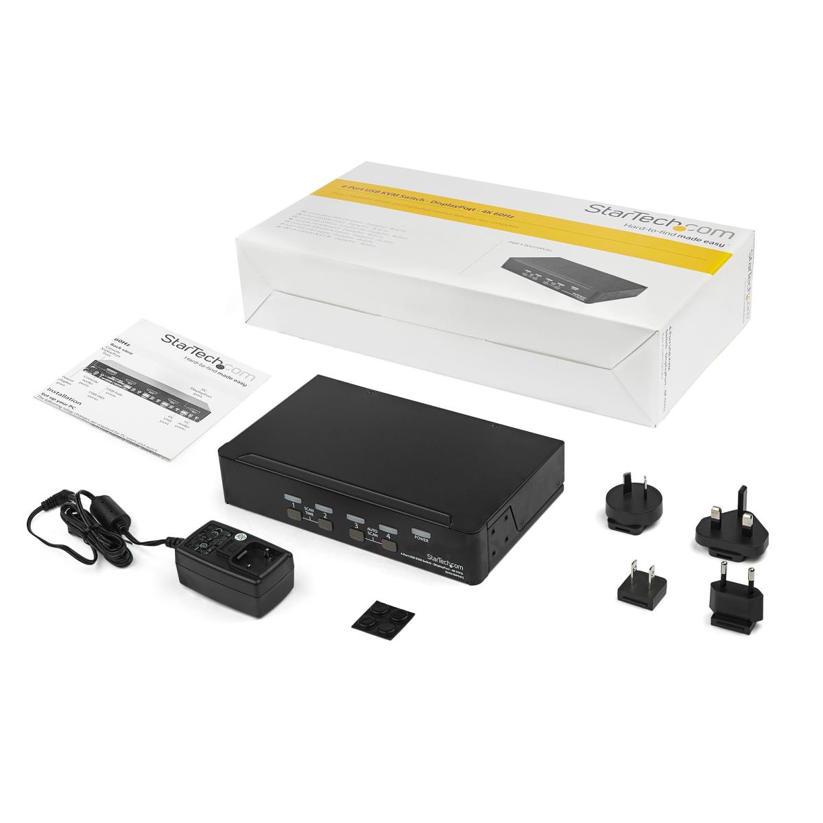 STARTECH.COM KVM Switch - DisplayPort 4-port - 4k 60hz