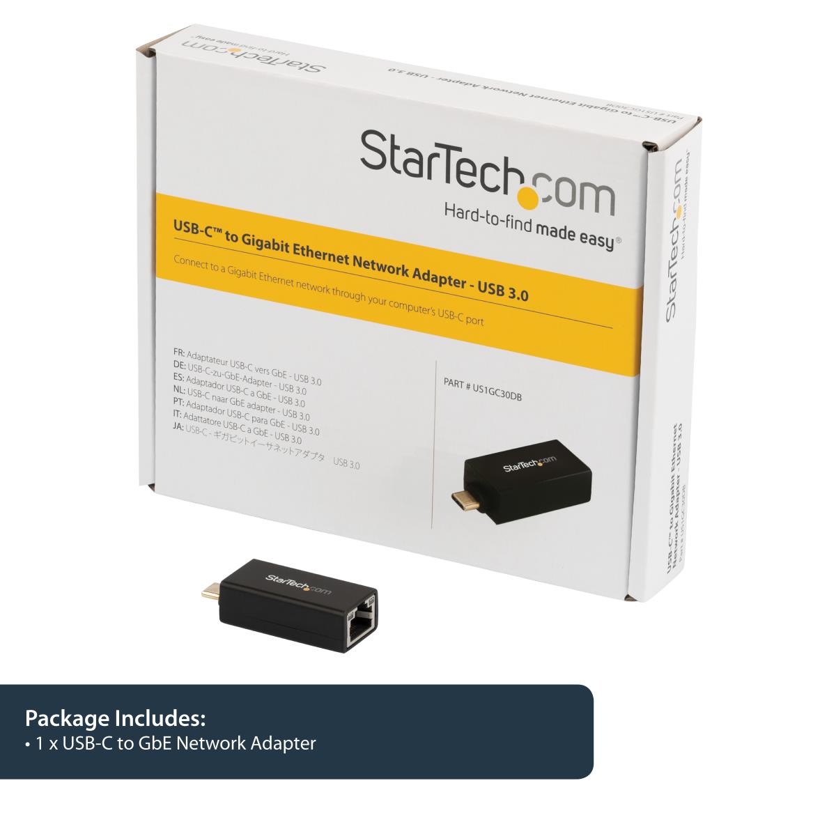 STARTECH.COM USB C To Gbe Network Adapter USB 3.0-USB-c Toethernetadapter