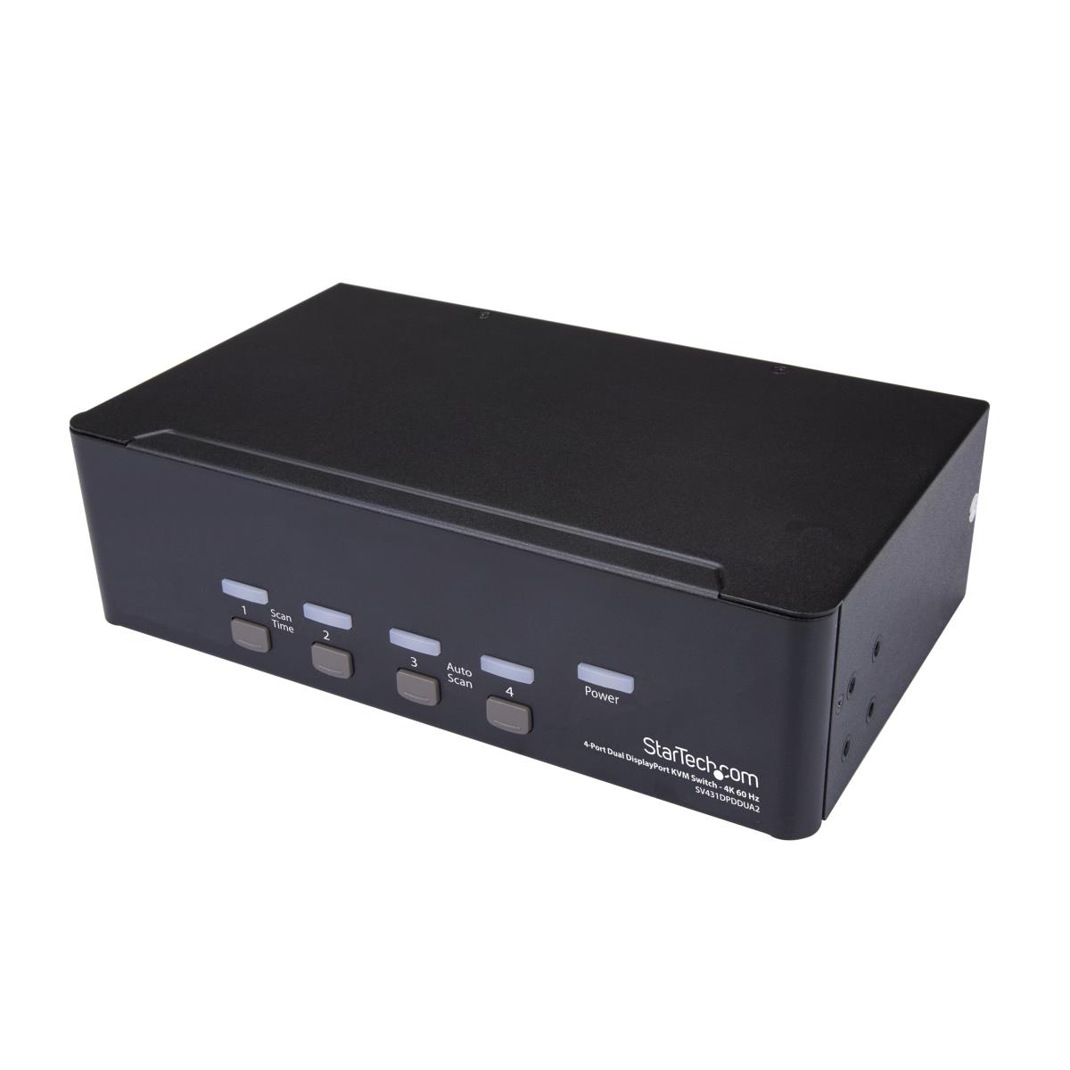 STARTECH.COM KVM Switch - Dual DisplayPort 4-port - 4k 60hz