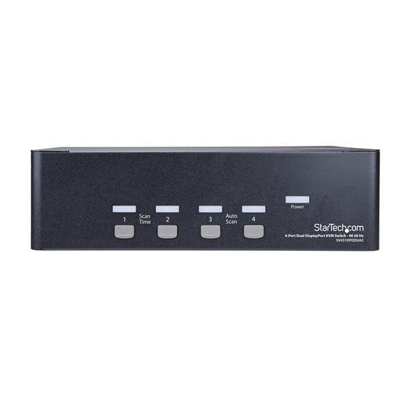 STARTECH.COM KVM Switch - Dual DisplayPort 4-port - 4k 60hz
