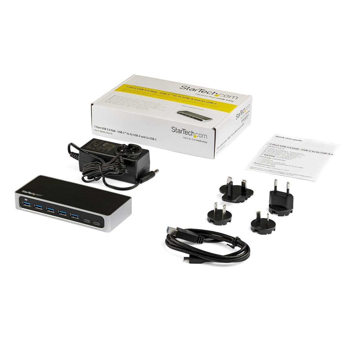 STARTECH.COM USB C Hub - USB-c To 2x C & 5x A - USB 3.0 Hub