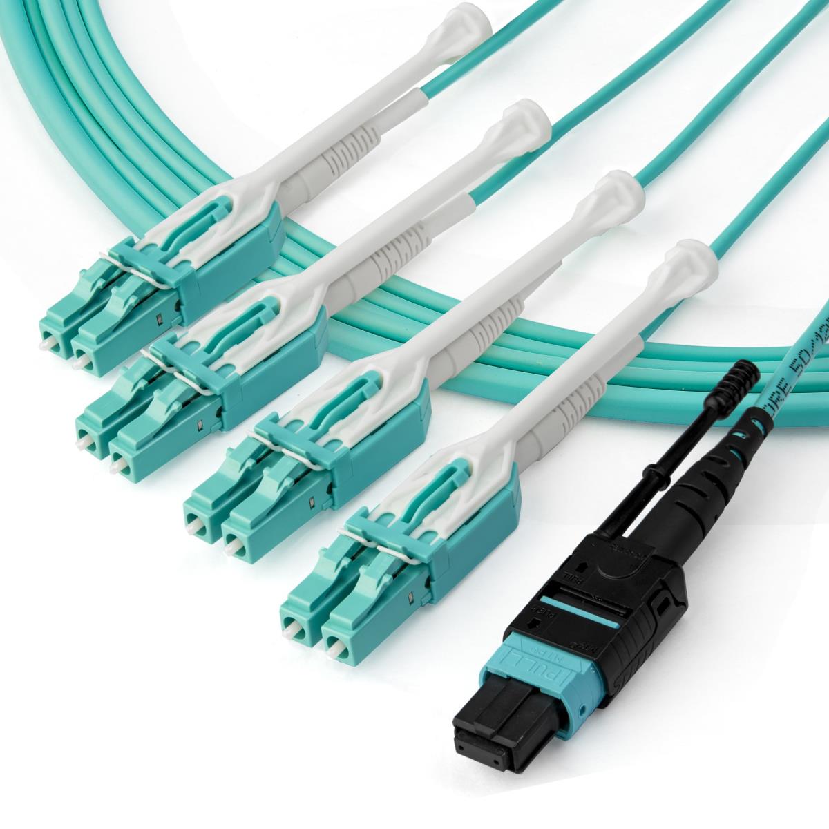 STARTECH.COM Mpo/ Mtp To Lc Breakout Cable - Plenum-rated - Om3, 40GB - Push/pull-tab - 1m