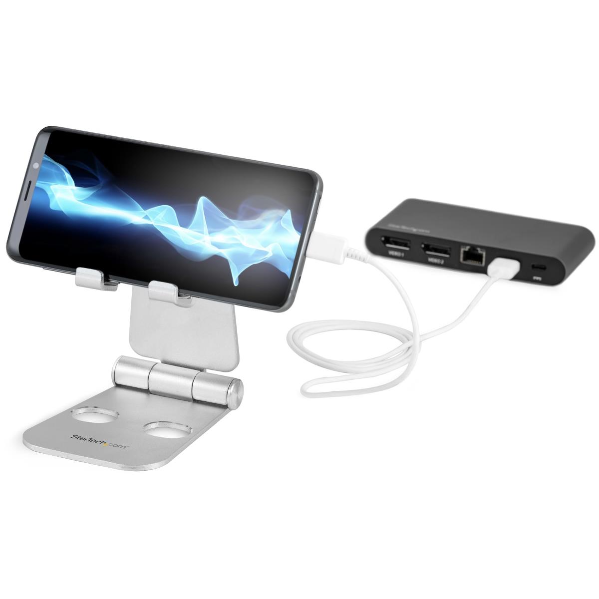 STARTECH.COM Universal Smartphone And Tablet Stand - Multi Angle - Foldable