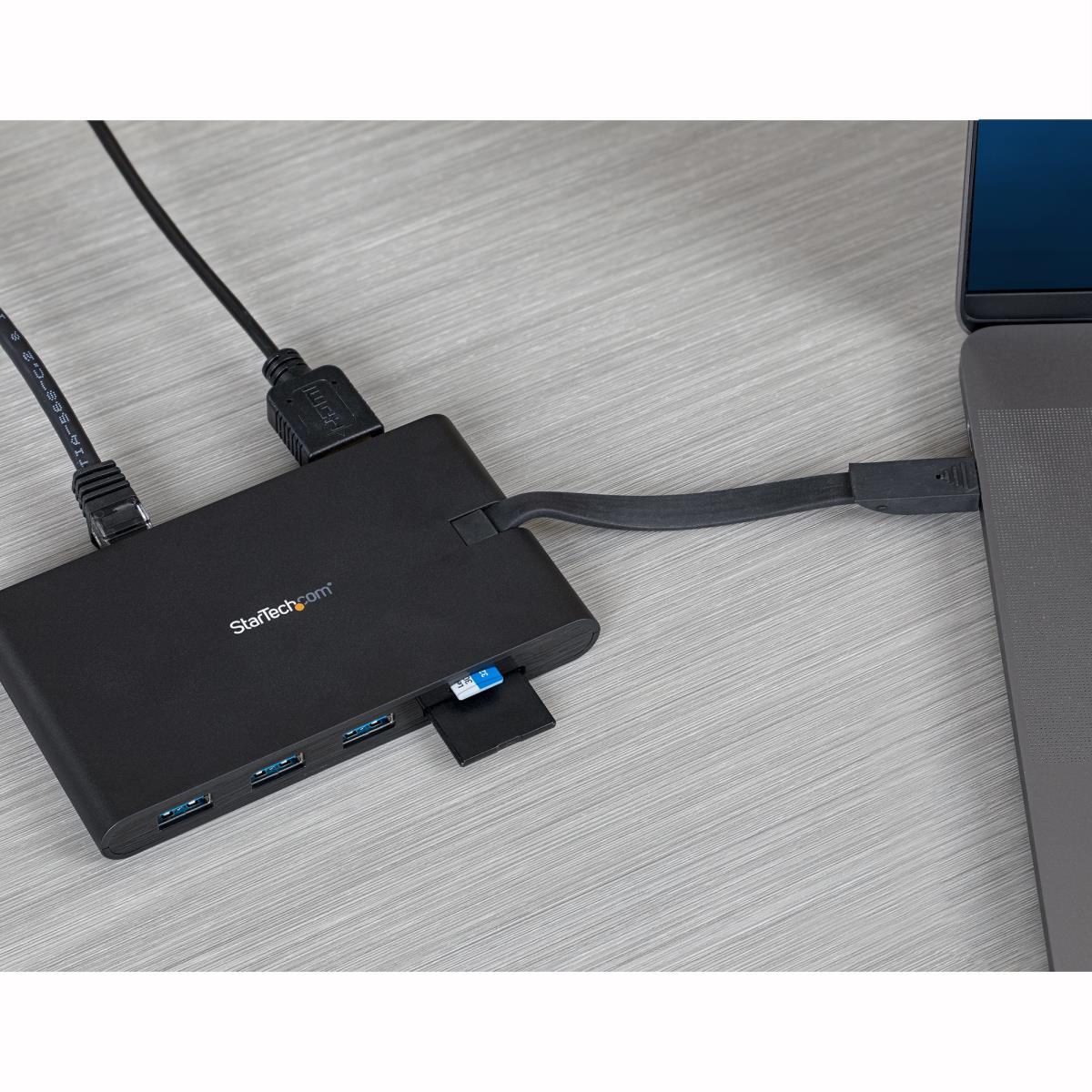 STARTECH.COM Docking Station - USB-c Multiport Adapter With Hdmi And Vga - 3x USB 3.0 - Sd - Pd 3.0 - Wraparound Cable