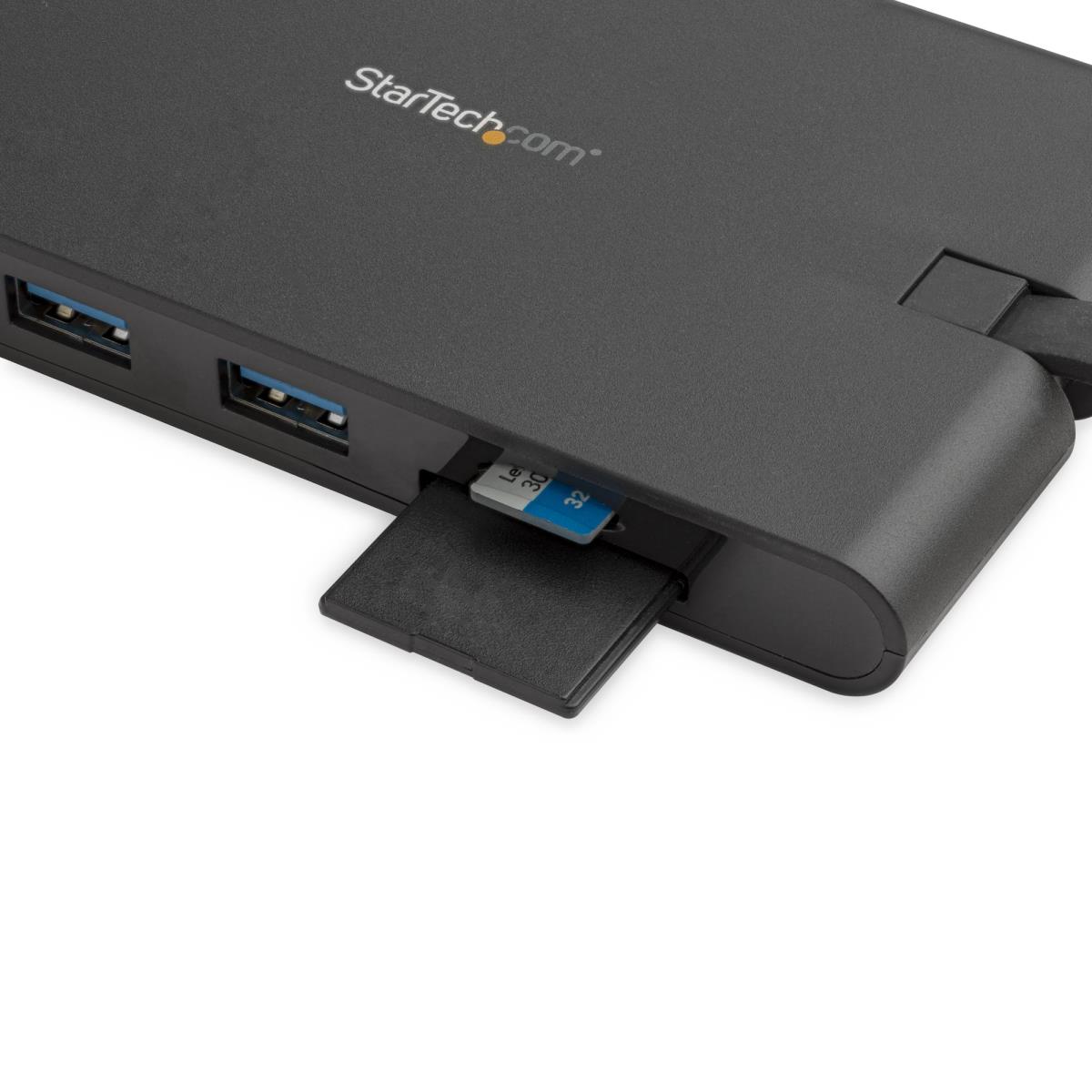 STARTECH.COM Docking Station - USB-c Multiport Adapter With Hdmi And Vga - 3x USB 3.0 - Sd - Pd 3.0 - Wraparound Cable