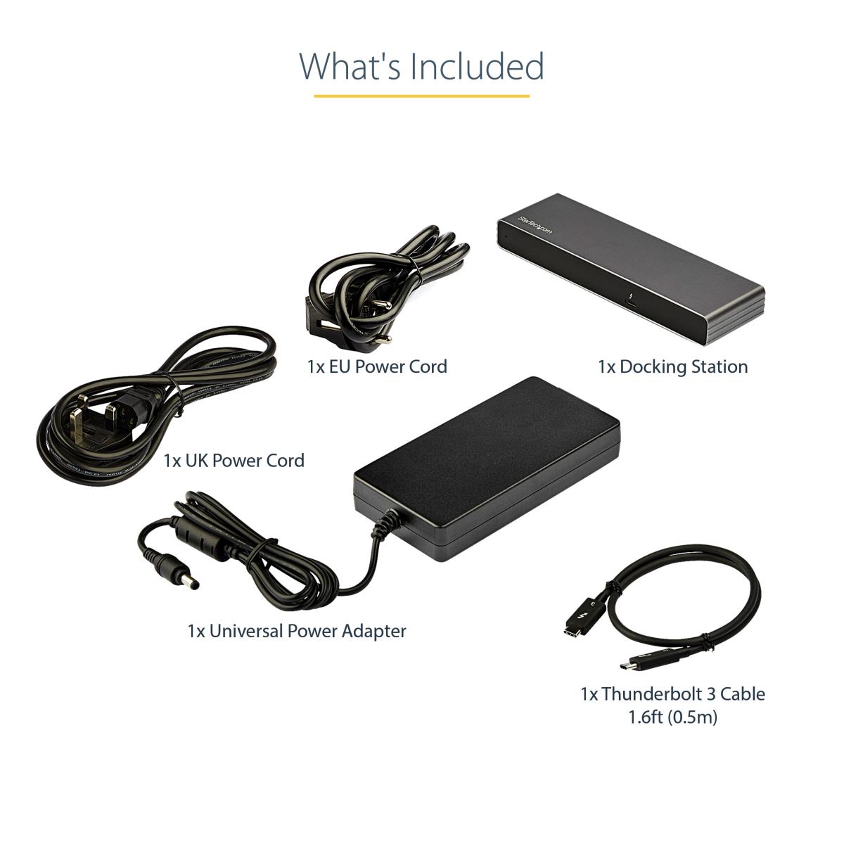 STARTECH.COM Dock - Thunderbolt 3 Mac & Windows - Dual 4k 60hz - 85w Power Delivery