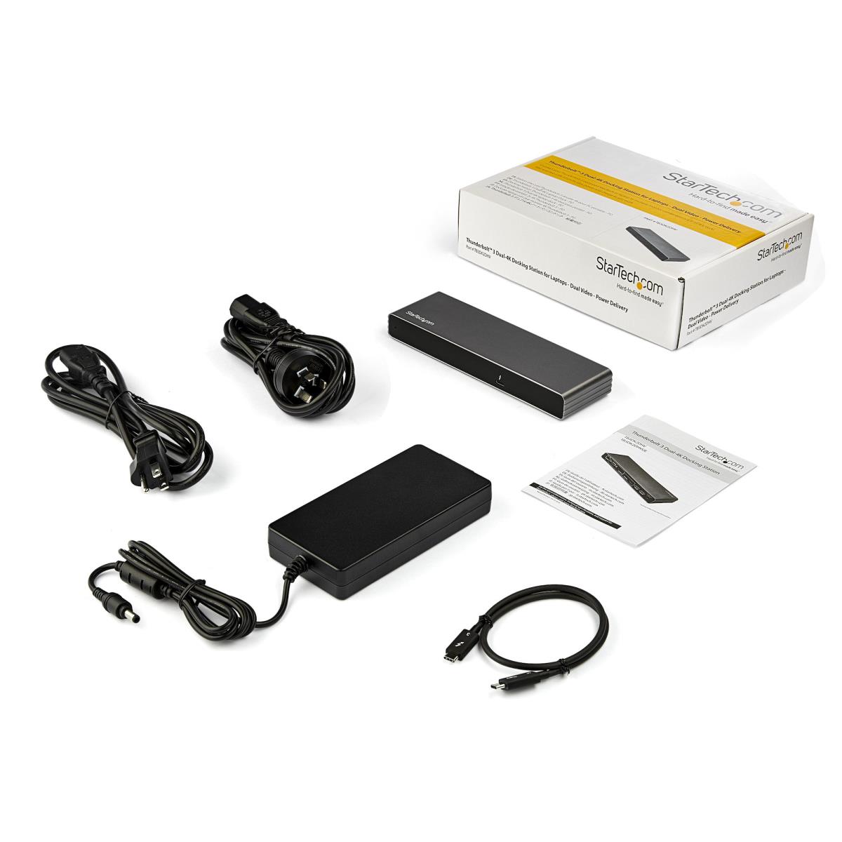 STARTECH.COM Dock - Thunderbolt 3 Mac & Windows - Dual 4k 60hz - 85w Power Delivery