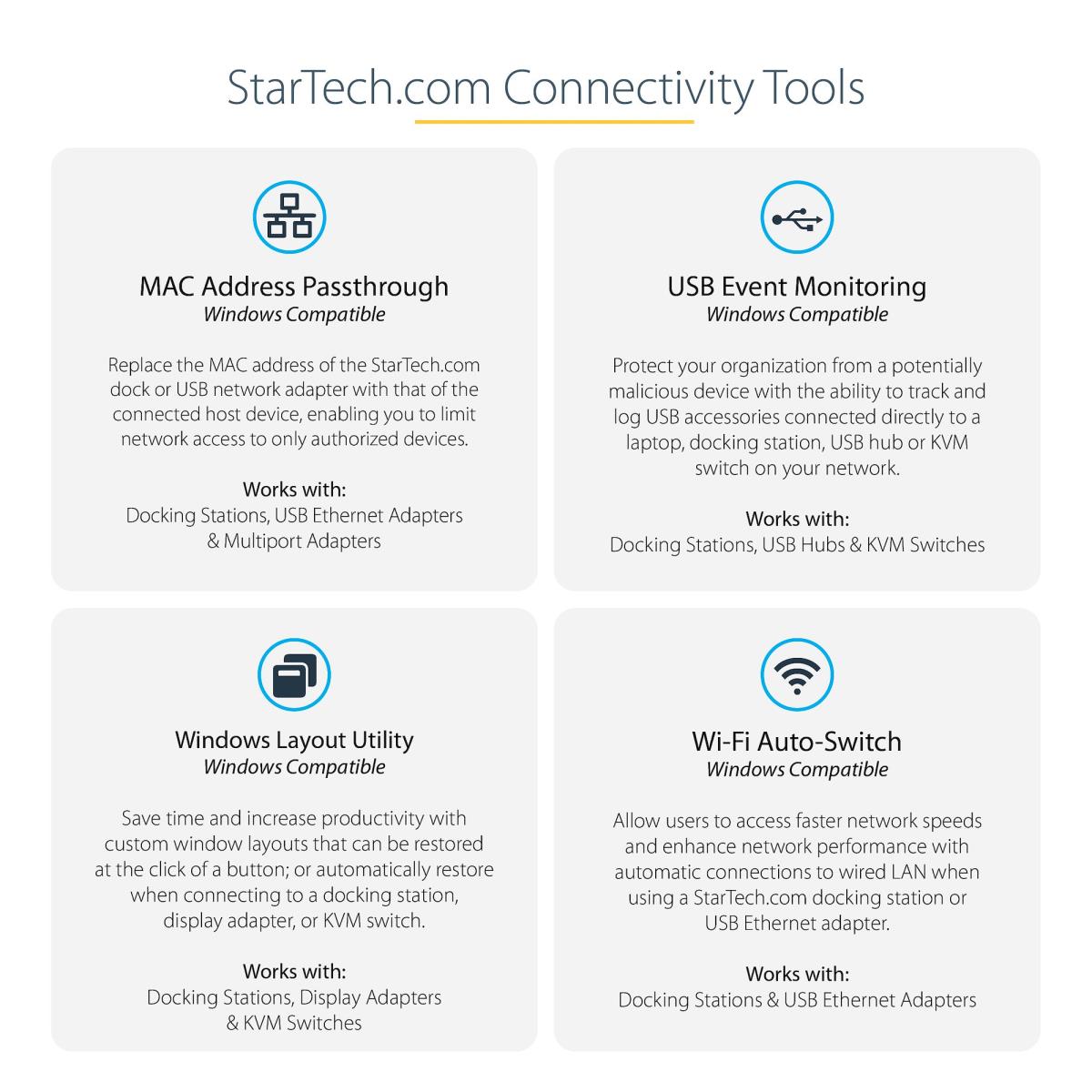 STARTECH.COM Dock - Thunderbolt 3 Mac & Windows - Dual 4k 60hz - 85w Power Delivery