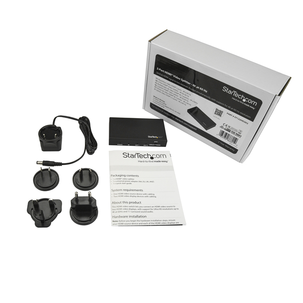 STARTECH.COM Hdmi Splitter - 2-port With Hdr - 4k 60hz