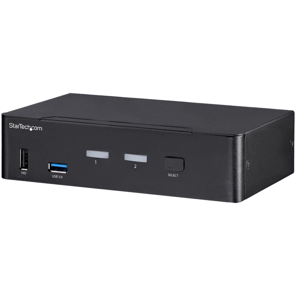 STARTECH.COM KVM Switch - 2 Port DisplayPort  - 4k60hz - USB 3.0 Hub