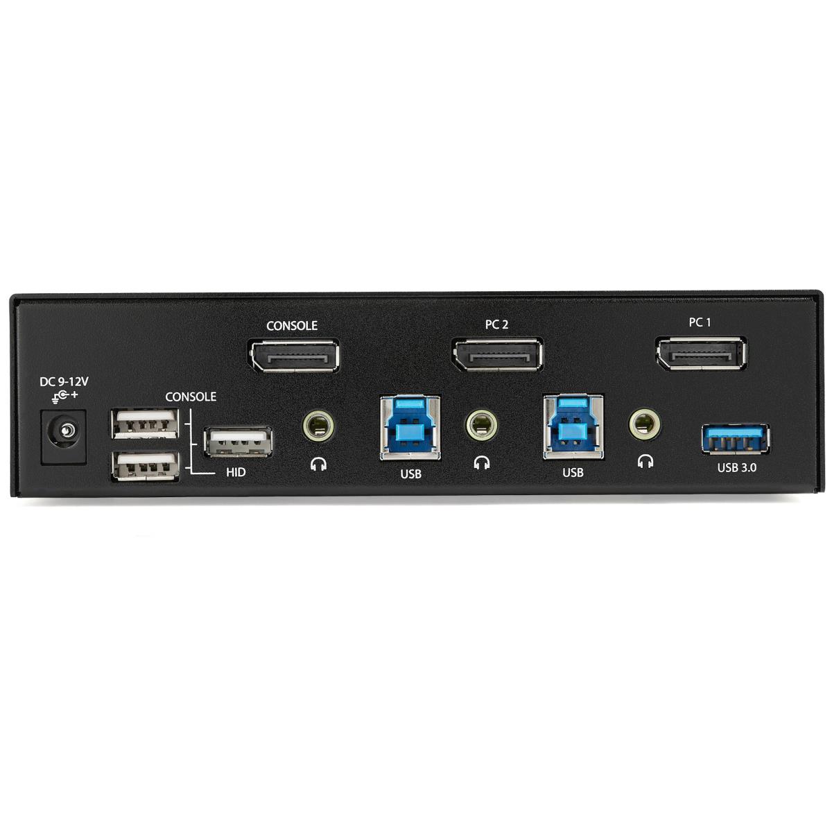 STARTECH.COM KVM Switch - 2 Port DisplayPort  - 4k60hz - USB 3.0 Hub